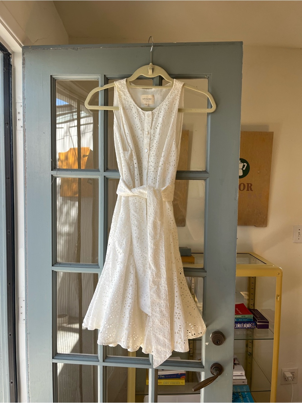 Sézane White Eyelet Mini Dress